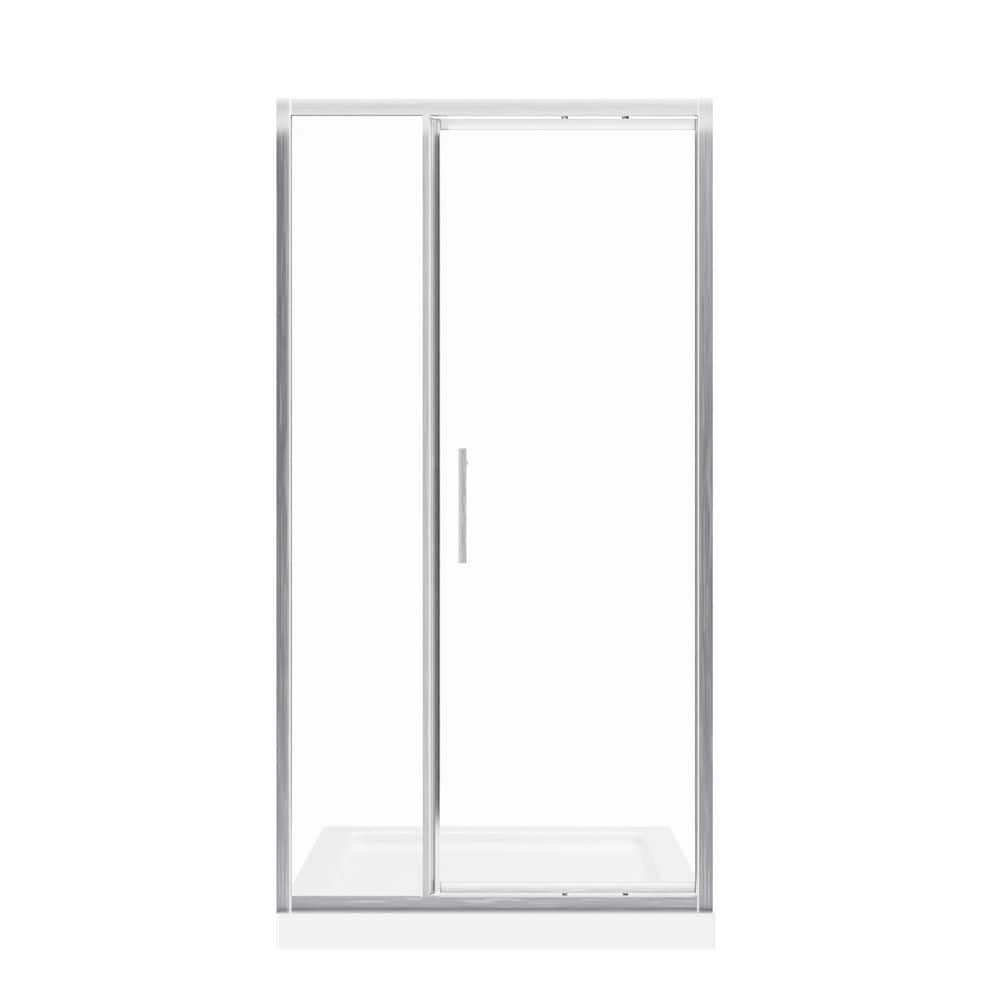 40 to 42 in. W x 76 in. H Space-Saving Inward Pivot Shower Door in Brushed Nickel with Clear Tempered Glass price history on PriceWatchPro