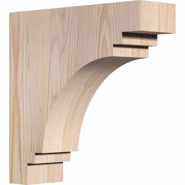 Ekena Millwork 3-1/2 in. x 12 in. x 12 in. Douglas Fir Pescadero Smooth Corbel