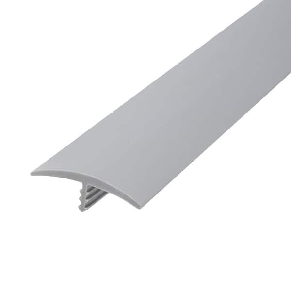 Outwater 1-1/4 in. Dove Grey Flexible Polyethylene Center Barb Hobbyist Pack Bumper Tee Moulding Edging 25 foot long Coil