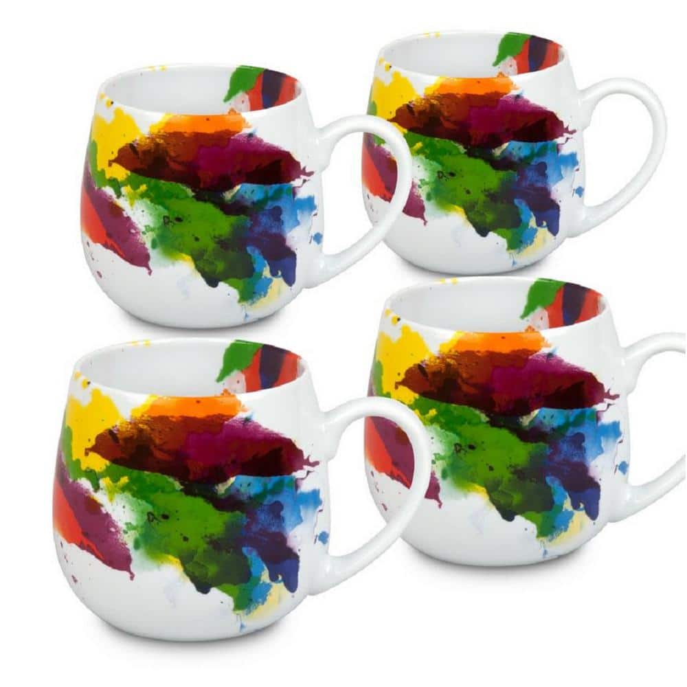 Konitz 4-Piece on Color Flow Porcelain Snuggle Mug Set 4411431694 - The  Home Depot