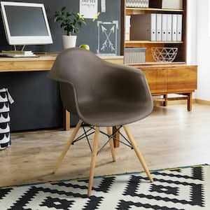 Morven Dark Brown Wood Dining Arm Chairs (Set of 2)