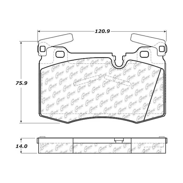 Centric Parts Disc Brake Pad Set 2009-2015 Mini Cooper 1.6L