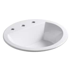 Bryant Drop-in Bathroom Sink in White