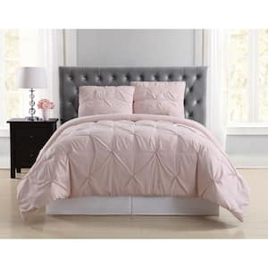 light blue and pink comforter
