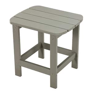 Gray Plastic Outdoor Side Table