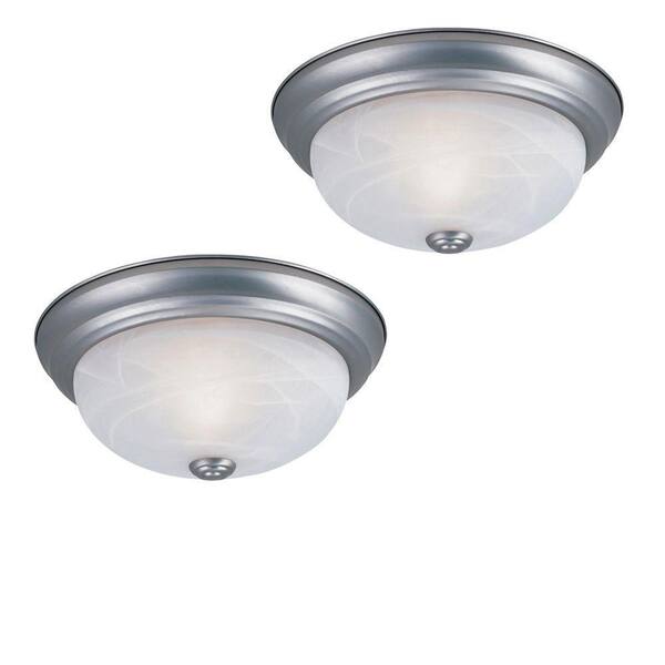 Designers Fountain Reedley Collection 2-Light Pewter Ceiling Flushmount (2-Pack)