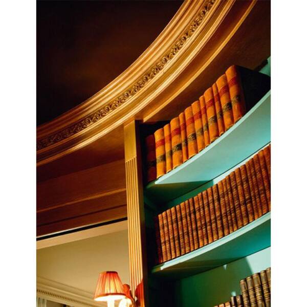 ORAC DECOR 5-5/8 in. x 2-1/2 in. x 78-3/4 in. Floral and Leaves Primed White High Density Polyurethane Crown Moulding