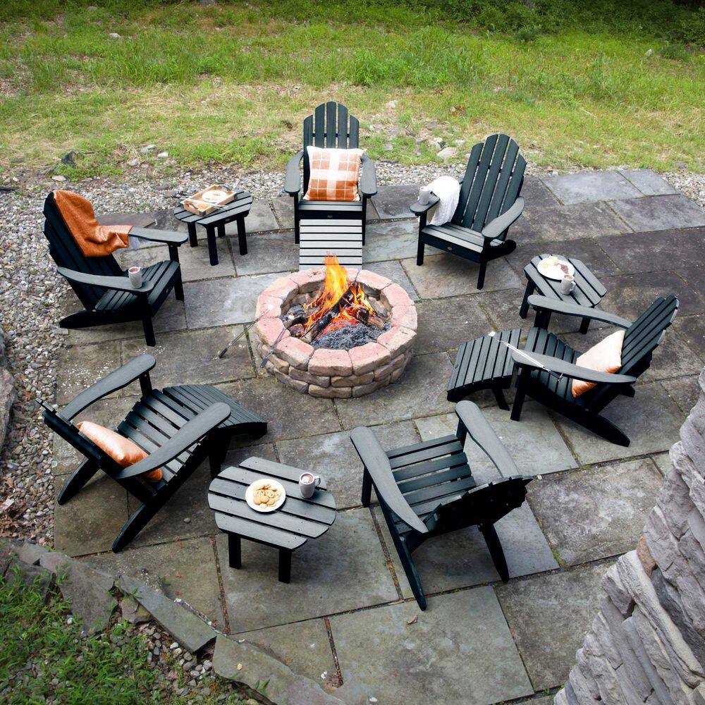 Classic Wesport Federal Blue 12-Piece Recycled Plastic Patio Fire Pit Seating Set price history on PriceWatchPro