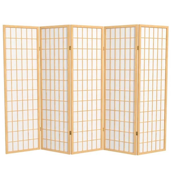 5 ft. Natural 5-Panel Room Divider