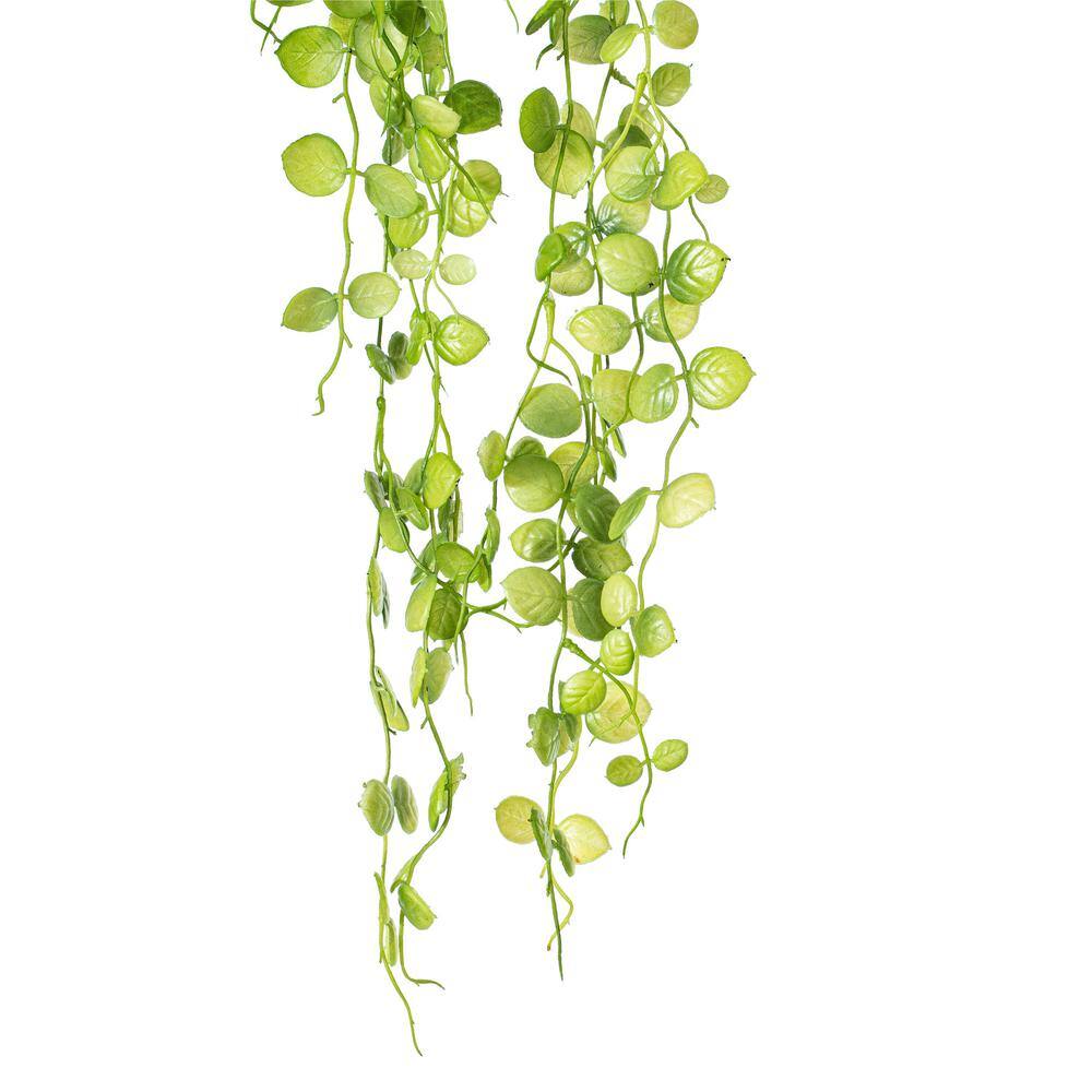29" Green Artificial Mini Leaf Ivy in Hanging Pot