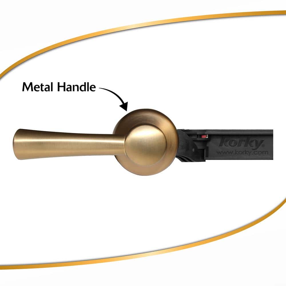 Universal Brushed Gold Toilet Handle with Metal Lever