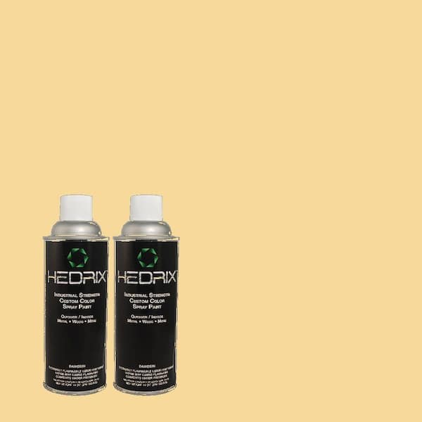 Hedrix 11 oz. Match of 2A8-3 Lemon Salt Low Lustre Custom Spray Paint (2-Pack)