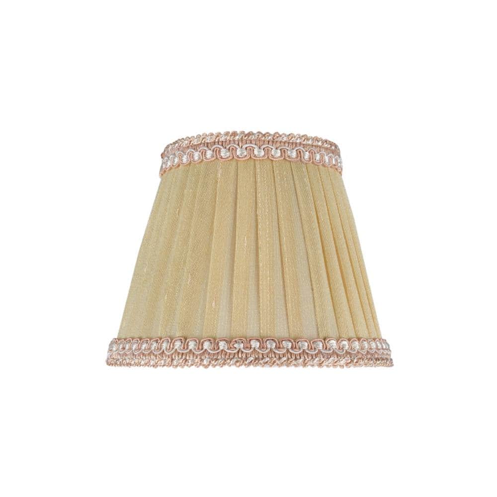 Ivory Gauze Textured Fabric Empire Lamp Shades Set of 6