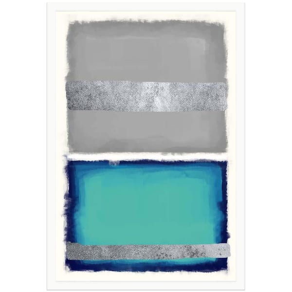 Vintage Print Gallery 20 in. x 24 in. Blue symphony II Framed Archival Paper Wall Art