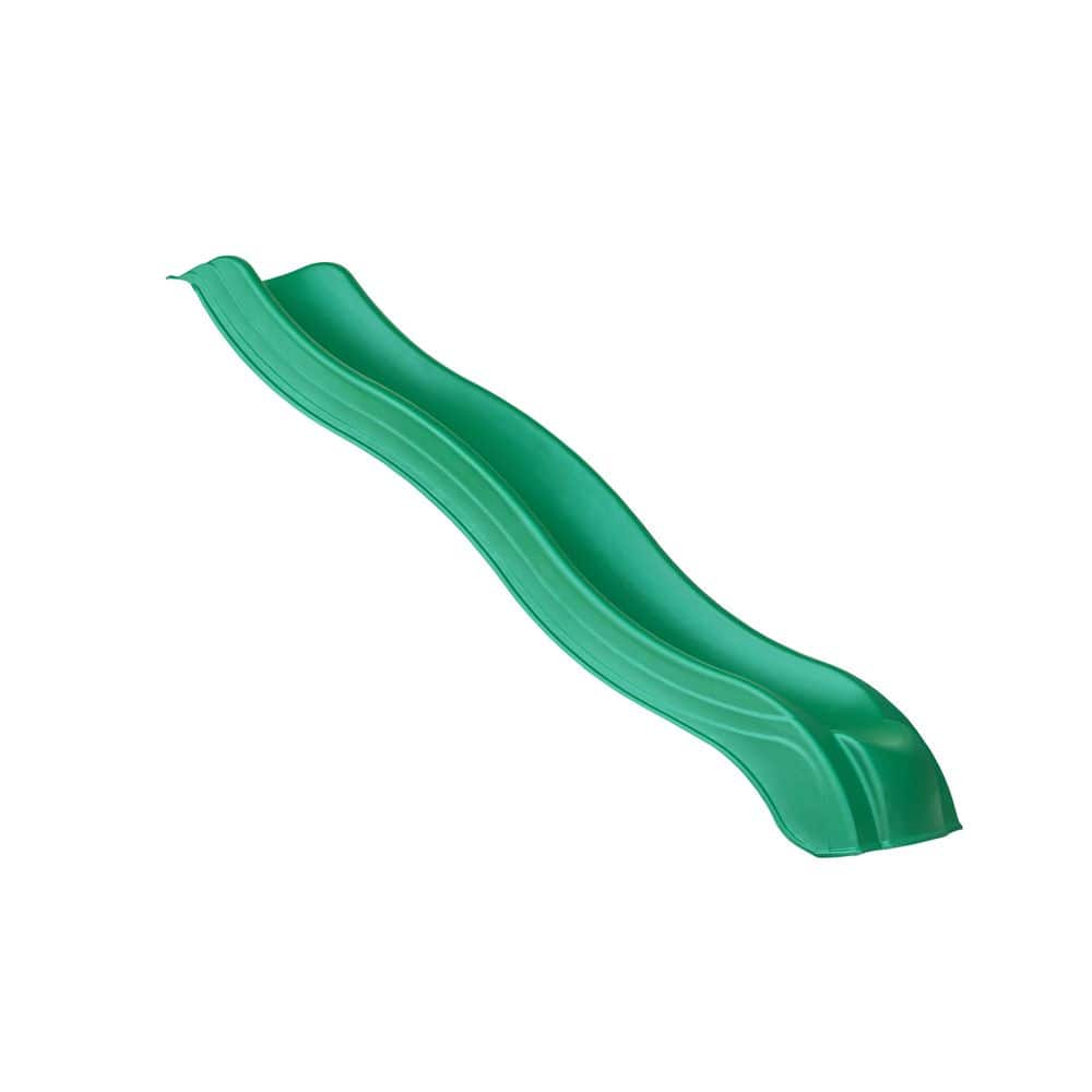 Forest Green High-Density Polyethylene Alpine Wave Slide