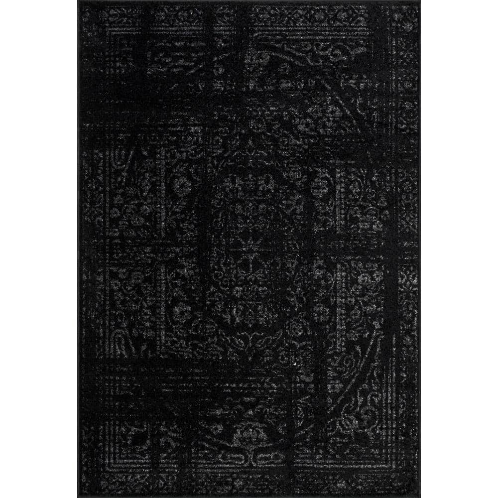 Clearance & Discount Rugs ASTD 0275 Black - Charcoal & Multi Hand Knotted  Rug