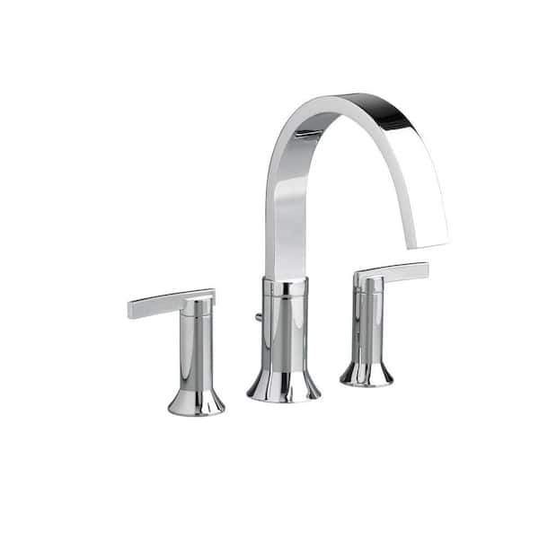 American Standard Berwick Lever 2-Handle Deck-Mount Roman Tub Faucet in Polished Chrome