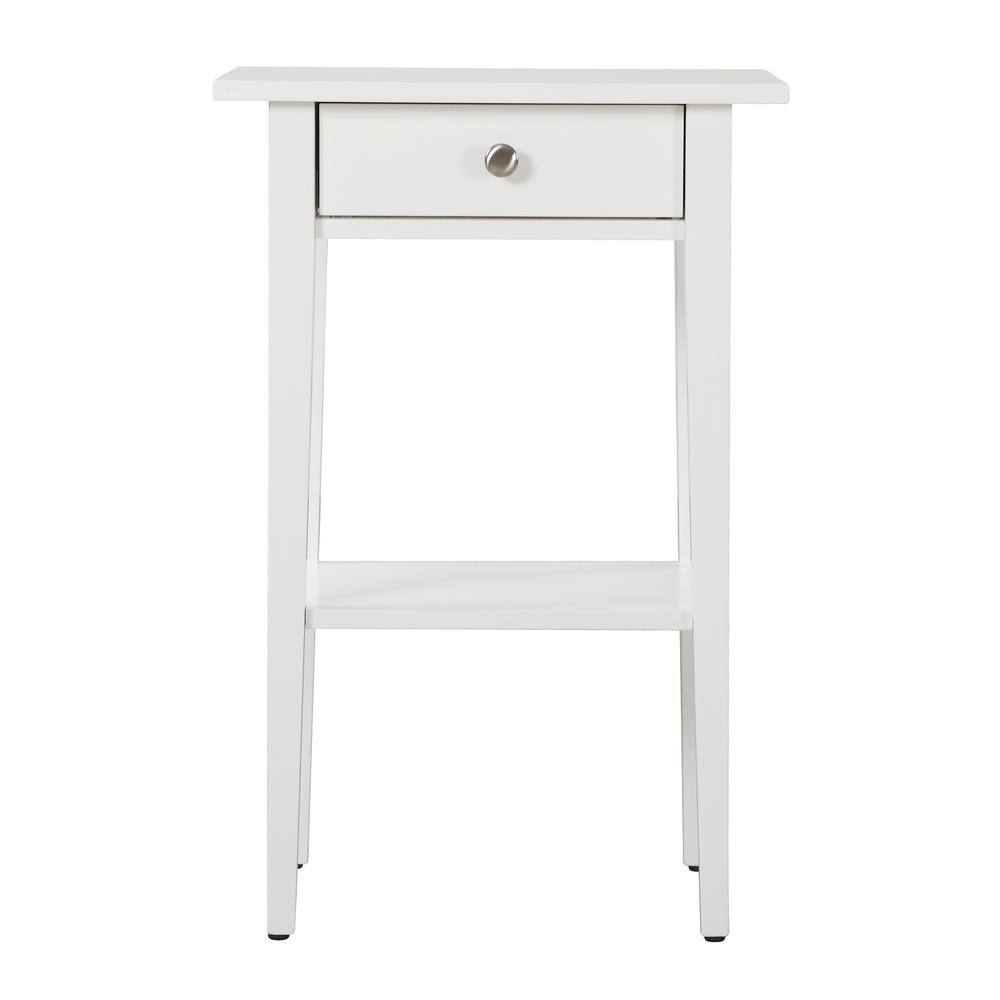 AndMakers Dalton 1Drawer White Nightstand (28 in. H x 14 in. W x 18 in