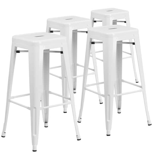 Carnegy Avenue Stackable Metal Outdoor Bar Stool (4-Pack)