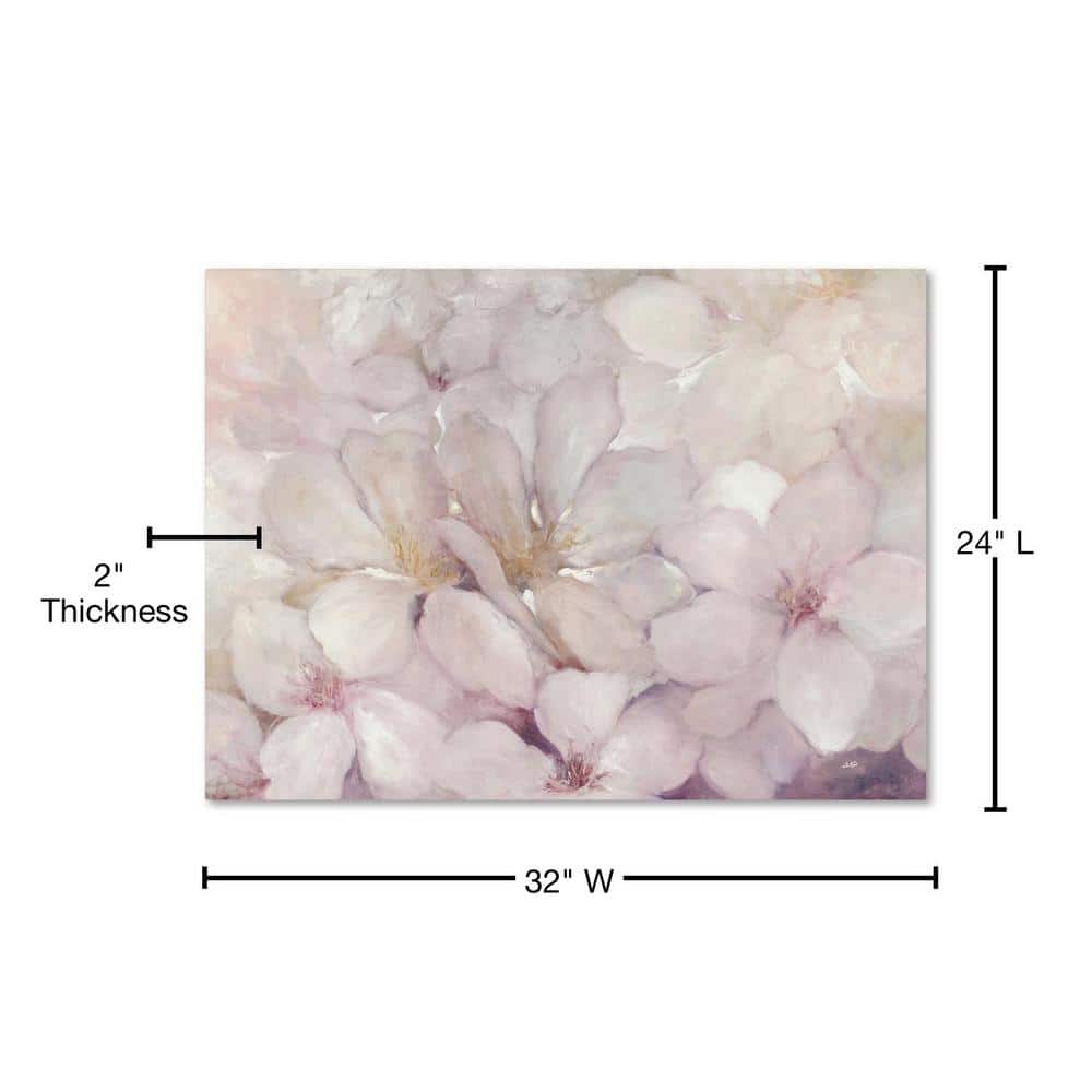 Julia Purinton Apple Blossoms 32" Pink Floral Canvas Painting