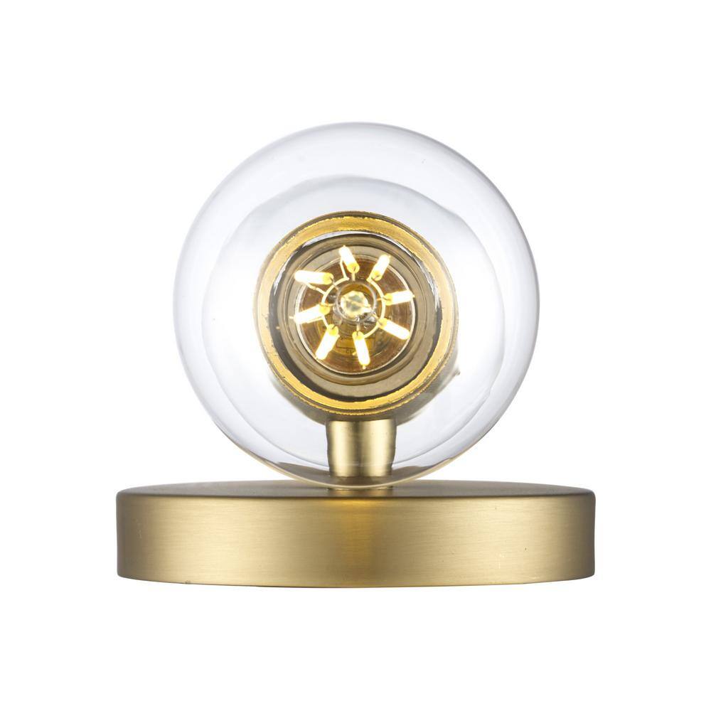 Auburn Minimalist Gold Wall Sconce 6" Direct Wired