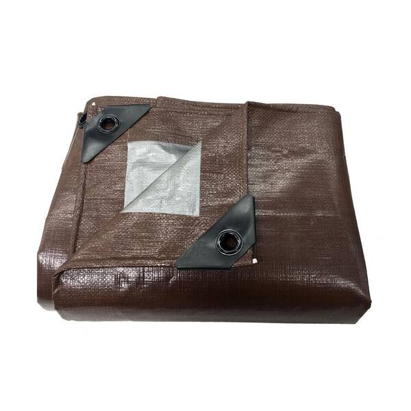 Everbilt 16 ft. x 20 ft. Brown/Silver Heavy-Duty Tarp