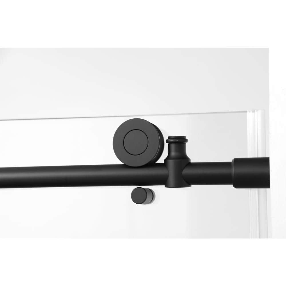 76 in. H x 60 in. W Frameless Sliding Shower Door with Clear Tempered Glass