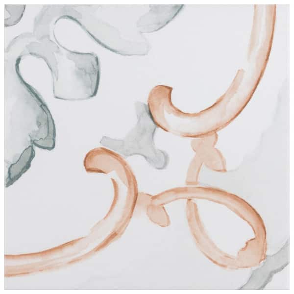 Merola Tile Saint Germain Chaud Deco Jules 5-3/4 in. x 5-3/4 in. Porcelain Floor and Wall Take Home Tile Sample