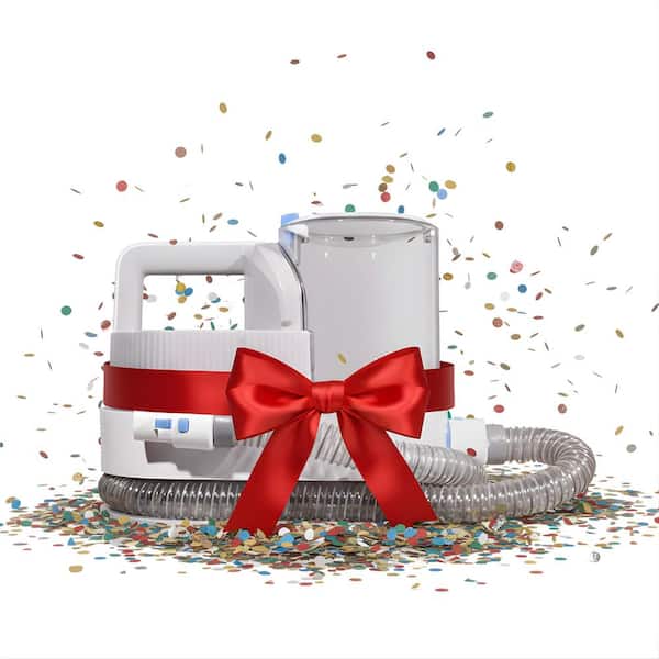 5-in-1 Pet Groomer 110V 2.5L Canister, Bagless Corded, Washable Filter, Clipper, Trimmer and Vacuum, Low Noise in White