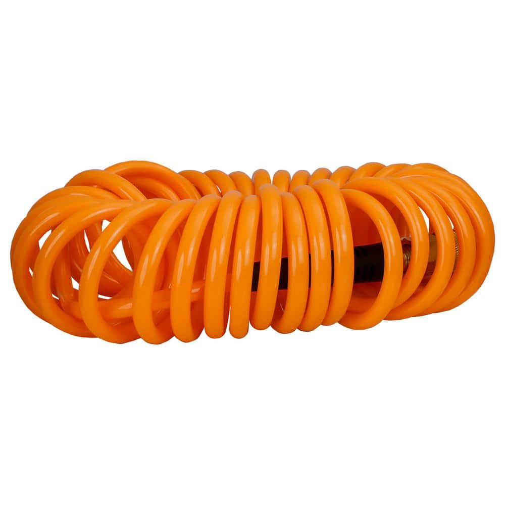 Freeman 1/4 in. x 25 ft. Polyurethane Recoil Air Hose with Bend