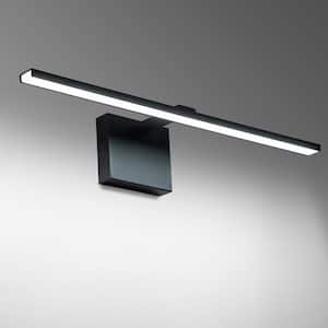 Bourget 1-Light 23.2 in. Modern Black 14-Watt Integrated LED Bathroom Vanity Light