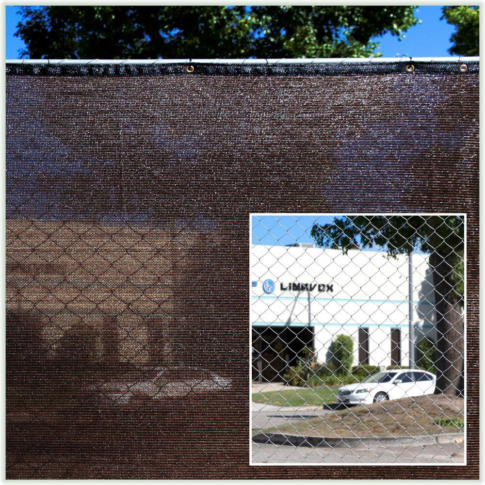 6' x 12' Brown High-Density Polyethylene Privacy Fence Screen