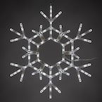 36 in. 105-Light LED Cool White Folding Snowflake Decoration