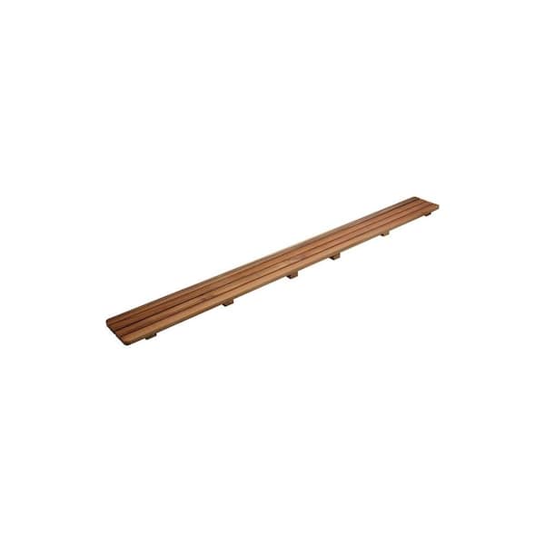 KOHLER 55-1/2 in. Groove Shower Drain Cover in Teak Wood