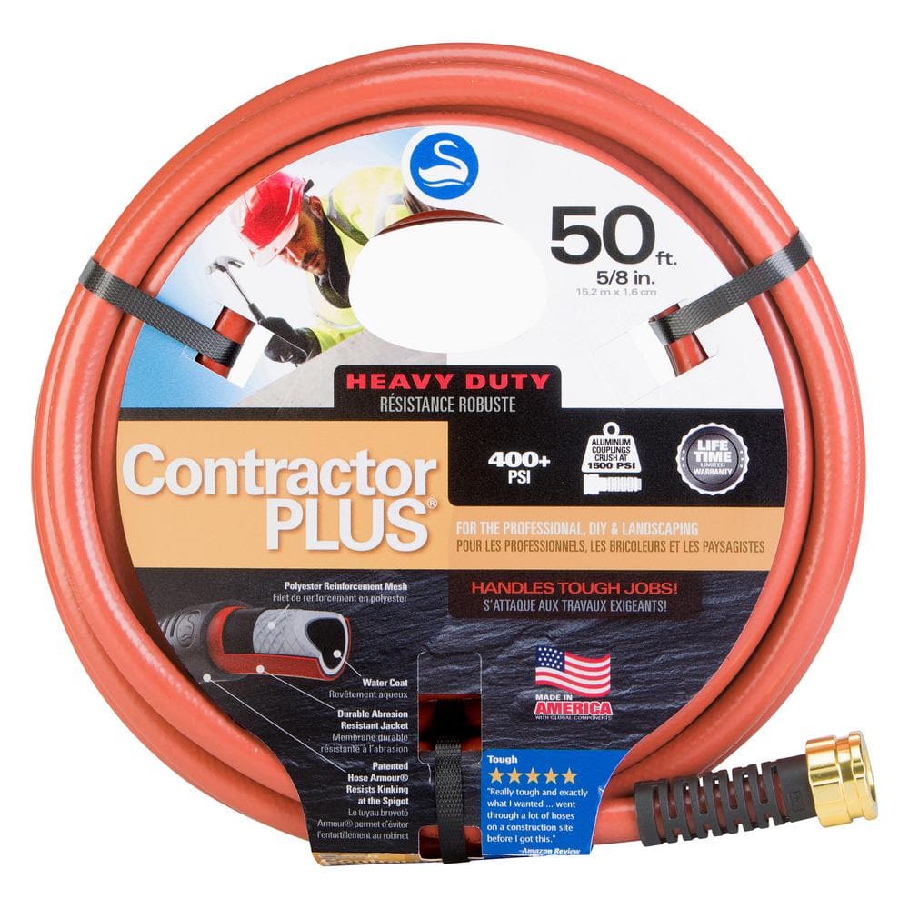 Swan ContractorFarm 5/8 in. x 50 ft. Heavy Duty Contractor Water Hose  CELCF58050 - The Home Depot