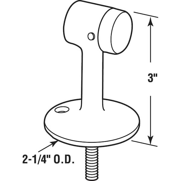 Universal Hardware 1-3/4 in. Satin Chrome Dome Floor Stop with Riser  UH40074 - The Home Depot