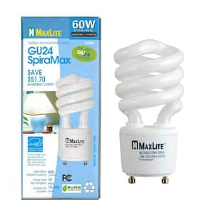 60W Equivalent Soft White (2700K) Spiral CFL Light Bulb