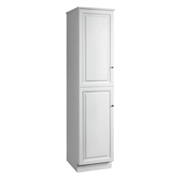 Shell-Front Design Storage Cabinet 3-Drawers 2-Doors Bathroom Organizer  White