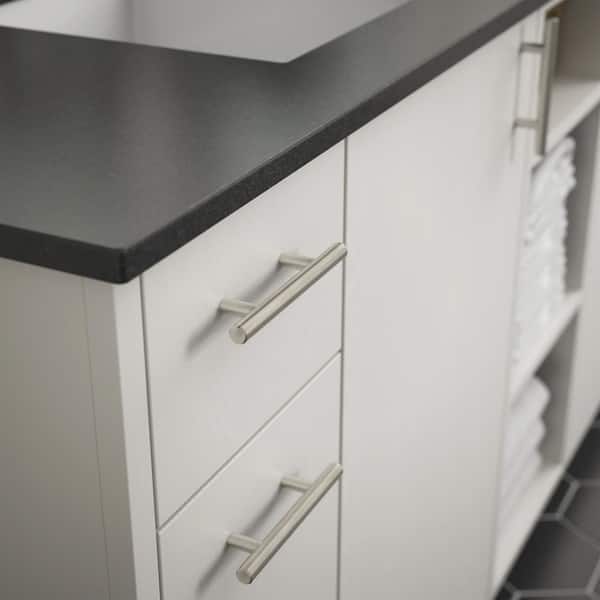 10-Pack Solid Bar 3 in. (76 mm) Modern Cabinet Drawer Pulls in Stainless Steel
