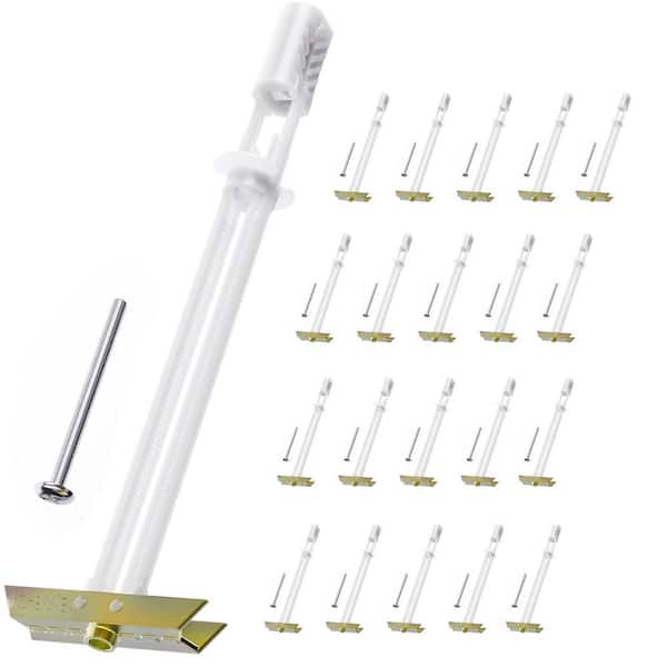 NVNOO Heavy Duty Steel Drywall Anchor with Included Bolts for 3/16 in.-24 in. Fastener Size for TV Mounting, Gold (20-Pack)