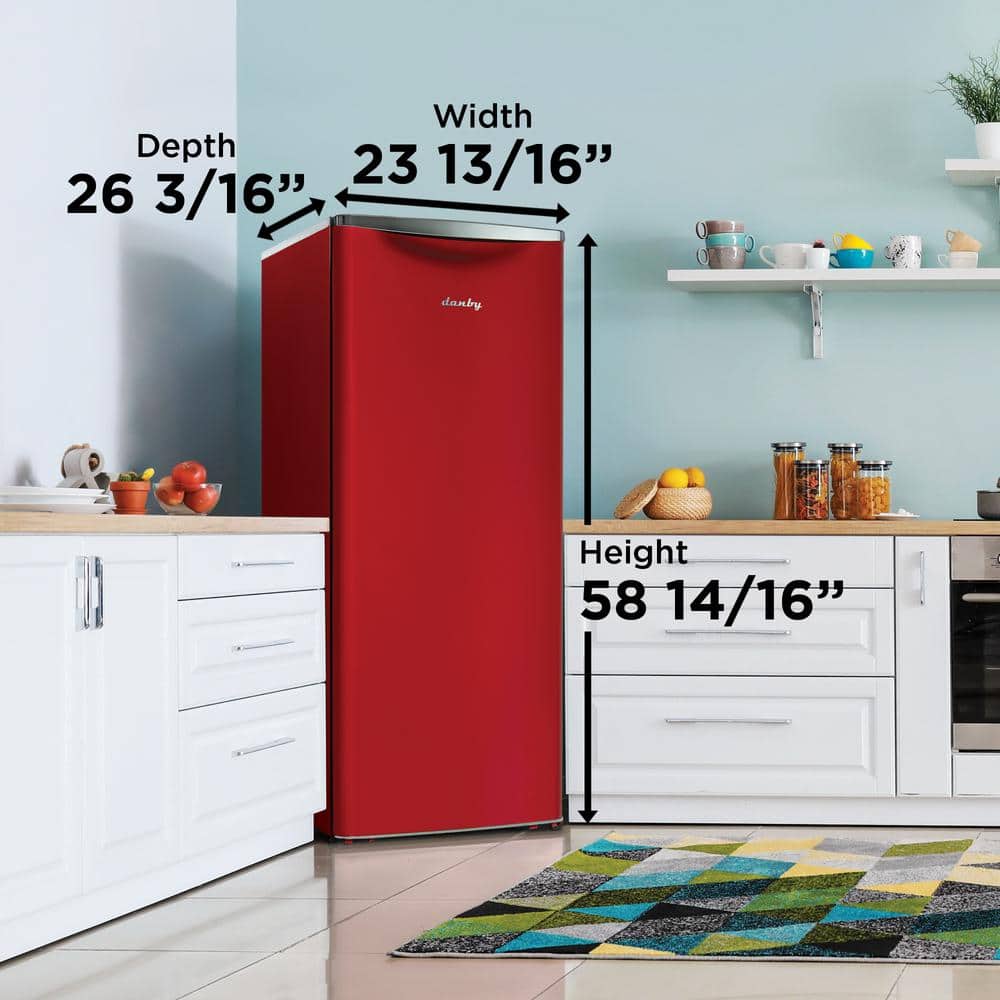Scarlett Metallic Red Energy Star Retro Refrigerator