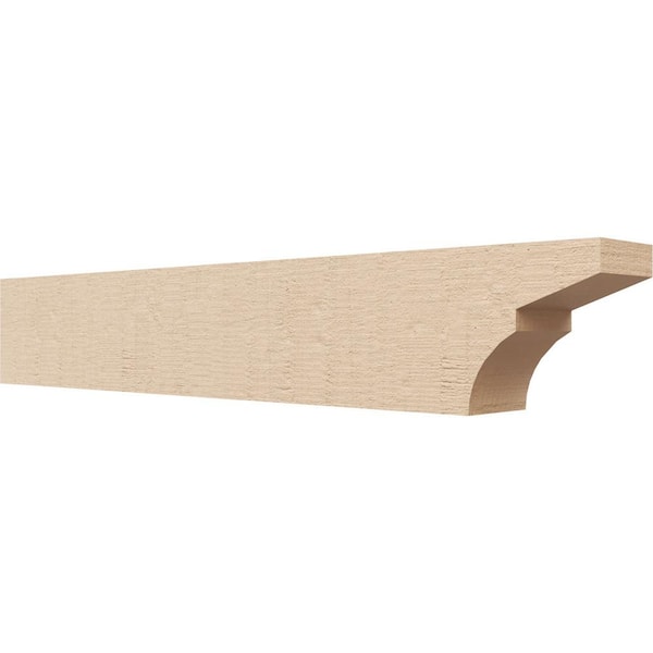 Ekena Millwork 4-in. x 6-in. x 36-in. Monterey Woodgrain, Primed Tan Timberthane Polyurethane Rafter Tail Brace