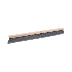 36 in. Floor Brush Head with 3 in. Gray Flagged Polypropylene Brush