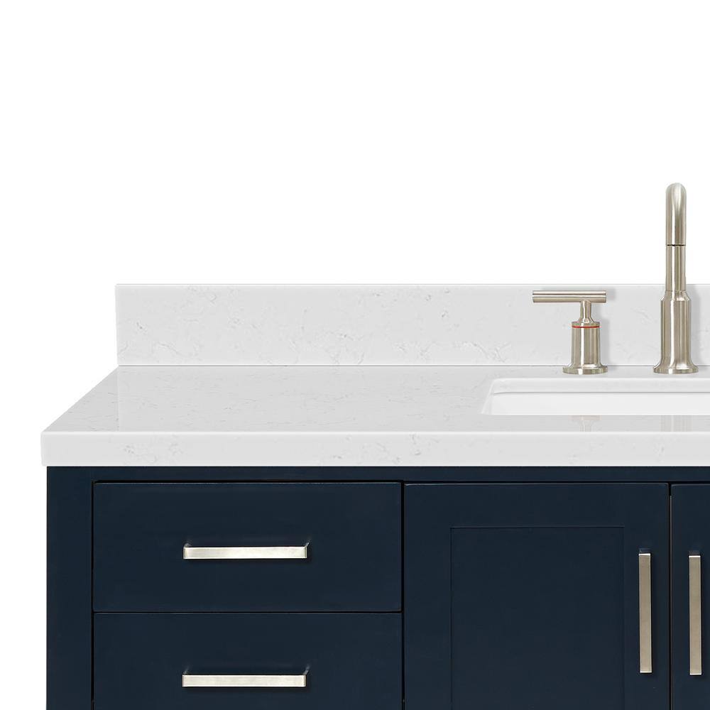 Midnight Blue 54" Freestanding Single Basin Vanity with Quartz Top