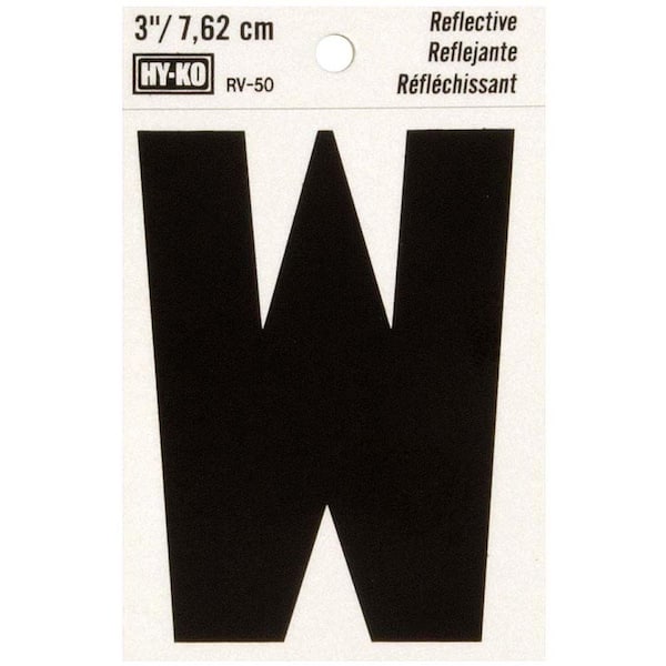HY-KO 3 in. Vinyl Reflective Letter W