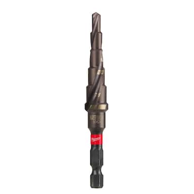 SHOCKWAVE 3/16 in. - 1/2 in. #2 Impact-Rated Titanium Step Drill Bit (6-Steps)