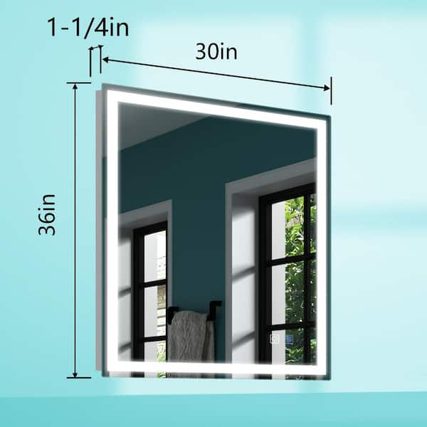 AAZJ KA 15-in x 24-in Surface/Recessed Mount Silver Mirrored Soft Close Medicine Cabinet