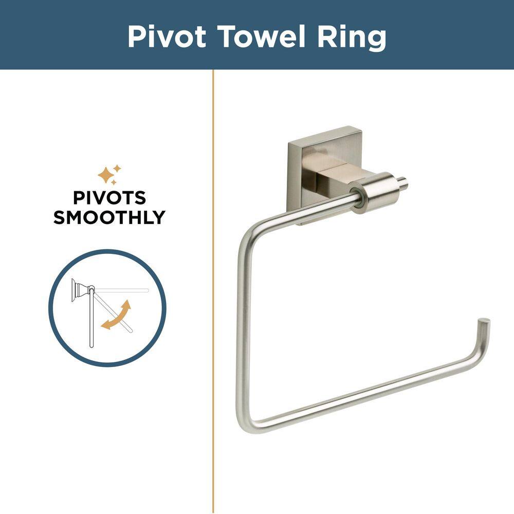 Maxted Brushed Nickel Wall Mounted Towel Ring