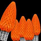 OptiCore C9 LED Orange Faceted Replacement Bulbs (25-Pack)