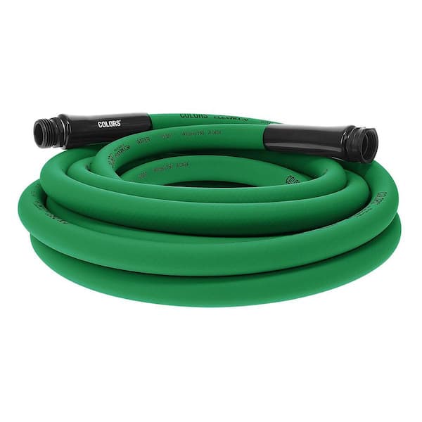 Flexzilla Colors Series 5/8 in. x 25 ft. 3/4 in. 11-1/2 GHT Fittings Garden Hose with Standard Grip in Forest Green
